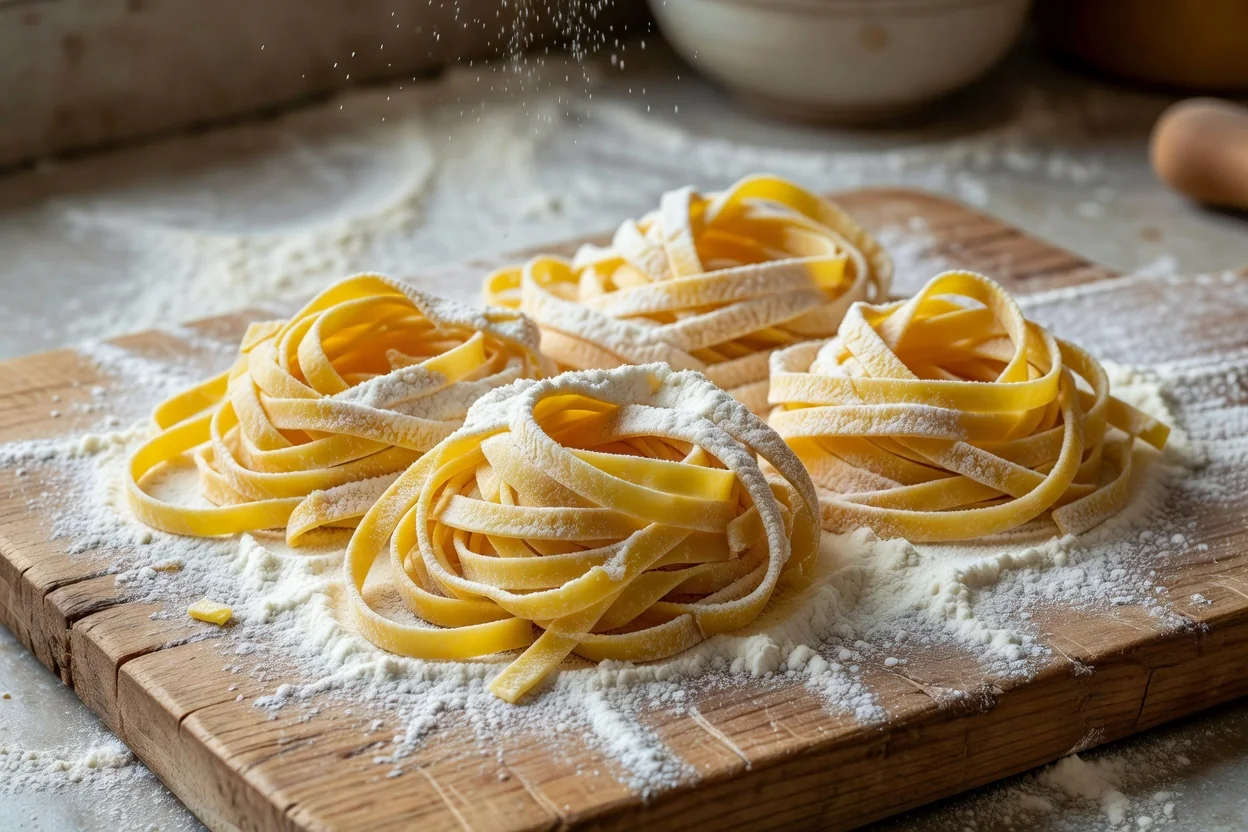 Fresh pasta from scratch: two ingredients, twenty minutes
